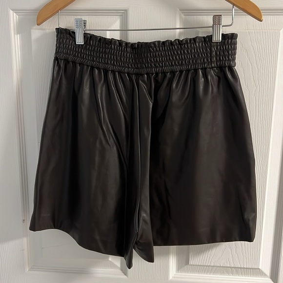 ALC Brown Pleather Shorts - Picture 3 of 5